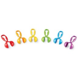 Pinzas redondas colores 12cm P/6