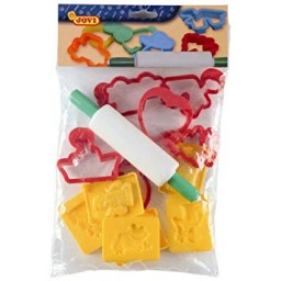 Moldes y rodillos para plastilina.