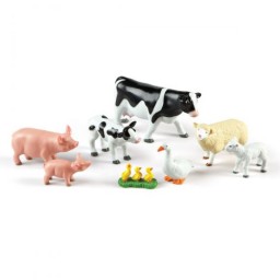 Animales granja Jumbo 8 piezas 19x11 cm