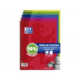 Pack 4+1 blocs. Cuadriculado. Tapa Plastico.