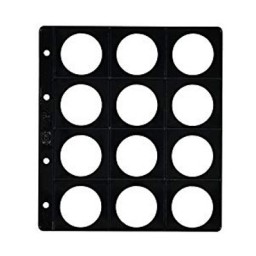 Funda monedas alma opaca negra 12 compartimentos. 42mm