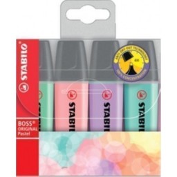 Rotulador fluor pastel 4 colores.