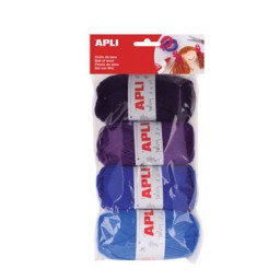 4 ovillos de lana colores Apli 14092
