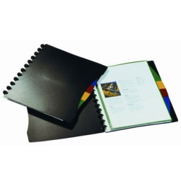 Carpeta 20 Fundas Duralook negra Durable 2435-01