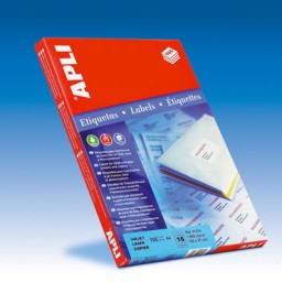 Etiqueta adhesiva 210x297 mm. 100HJ Din A-4 (100U) Apli 12070