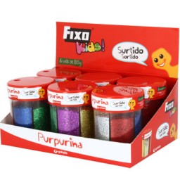 Purpurina metalizada 6 colores 80 g. Fixo 00039399