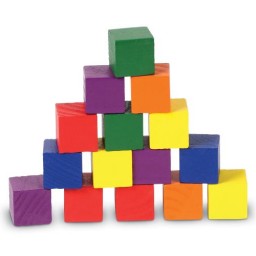 Cubos de madera en colores (juego de 102)
