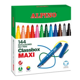 144 rotuladores de color Maxi Alpino AR000109