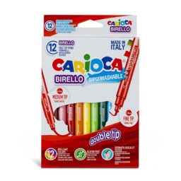 12 rotuladores de color doble punta Birello Carioca 41457