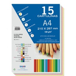 PQ50 cartulinas surtido pastel 180 g/m² Din A-4 Dohe 30111