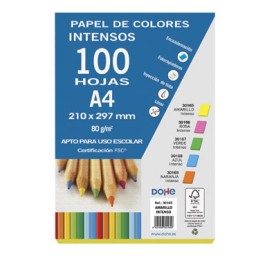 100 hojas papel amarillo intenso 80 g/m² Din A-4 Dohe 30165