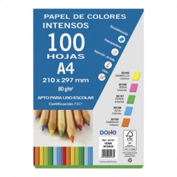 100 hojas papel verde intenso 80 g/m² Din A-4 Dohe 30167