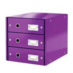 Buc 3 cajones Click & Store violeta Leitz 60480062