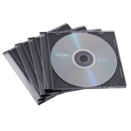 25 estuches CD Slim transparentes Fellowes 98316