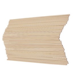 36 palos de madera natural finos redondos 20 cm. Fixo 68005600