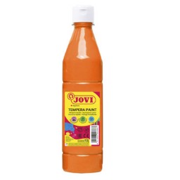 Botella témpera líquida naranja 500 ml.  Jovi 50606