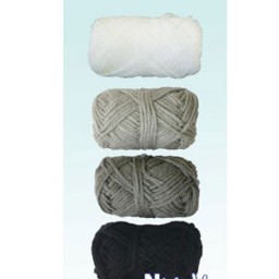 4 ovillos lana tonos grises Niefenver 1100100