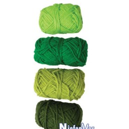 4 ovillos lana tonos verdes Niefenver 1100103