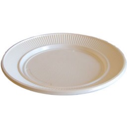 100 platos plástico ø22 cm.  PLATOG